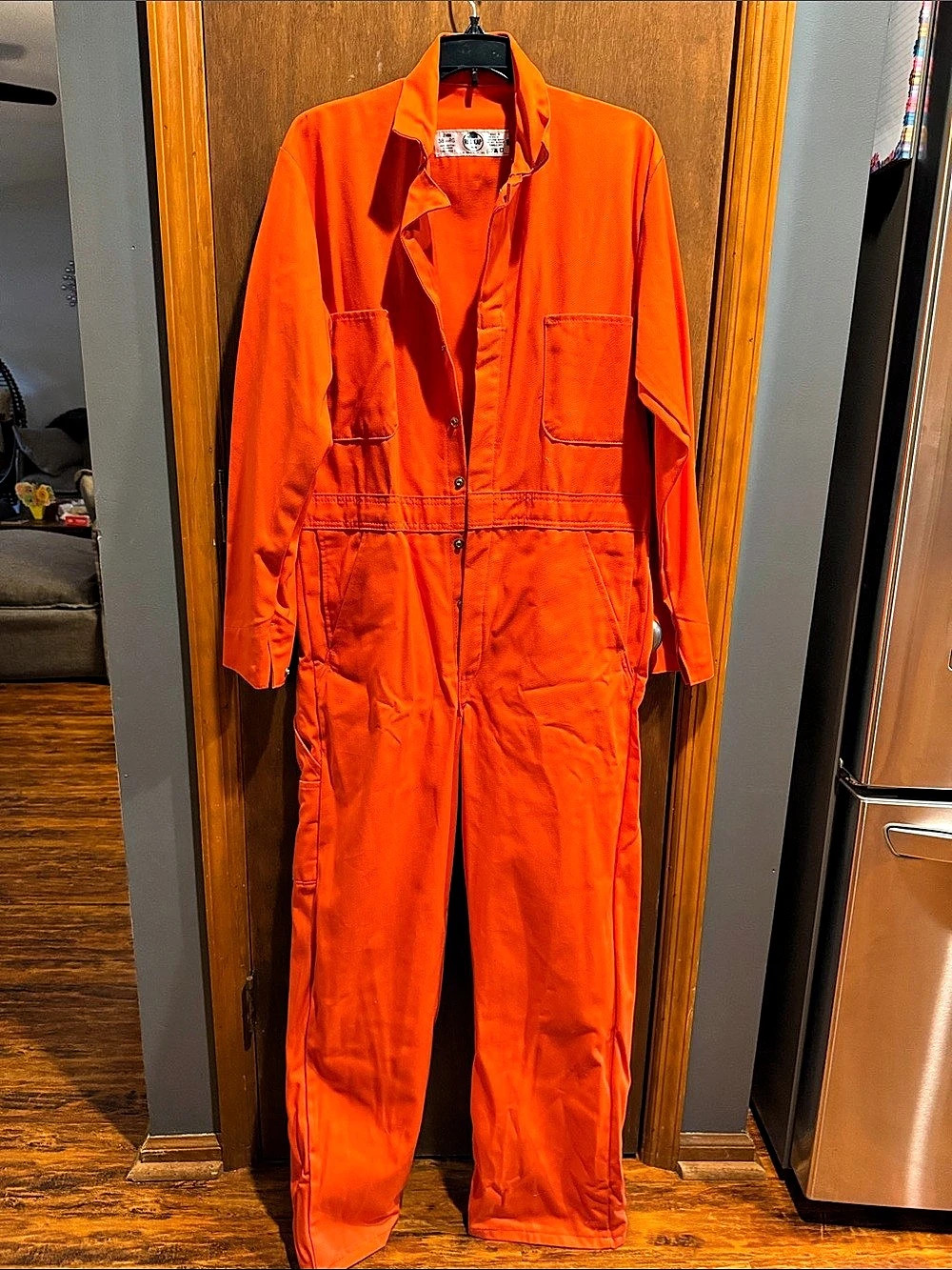 Red Kap Snap-Front Cotton Coverall Orange Cotton Coverall Size 38-40 RG Like New